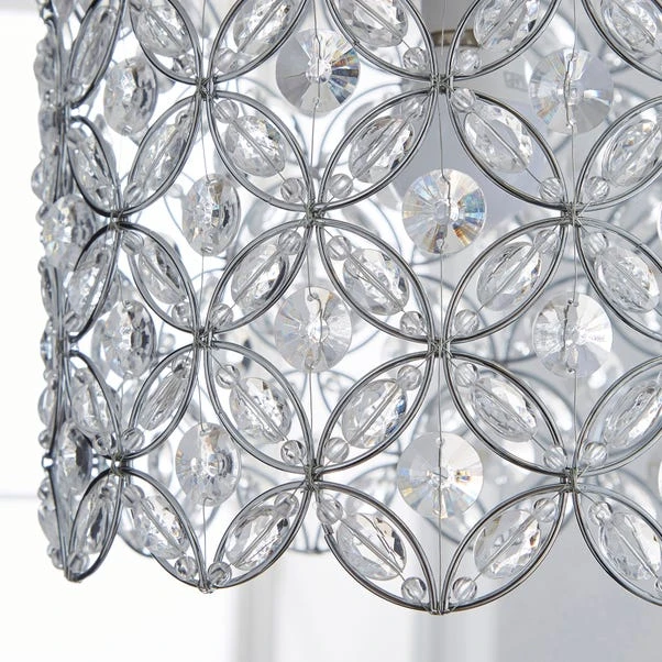 Arden Floral Chrome Easy Fit Pendant Shade - Image 3