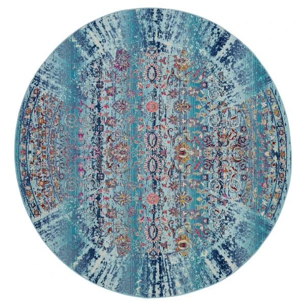 Vintage Kashan 2 Round Rug - Image 2
