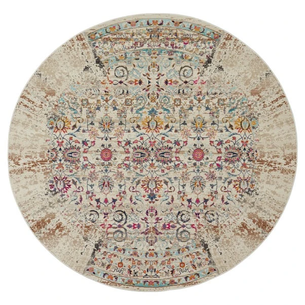 Vintage Kashan 2 Round Rug - Image 3