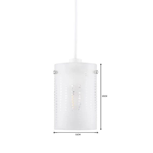 Grayson Dot Glass White Easy Fit Pendant Shade - Image 5