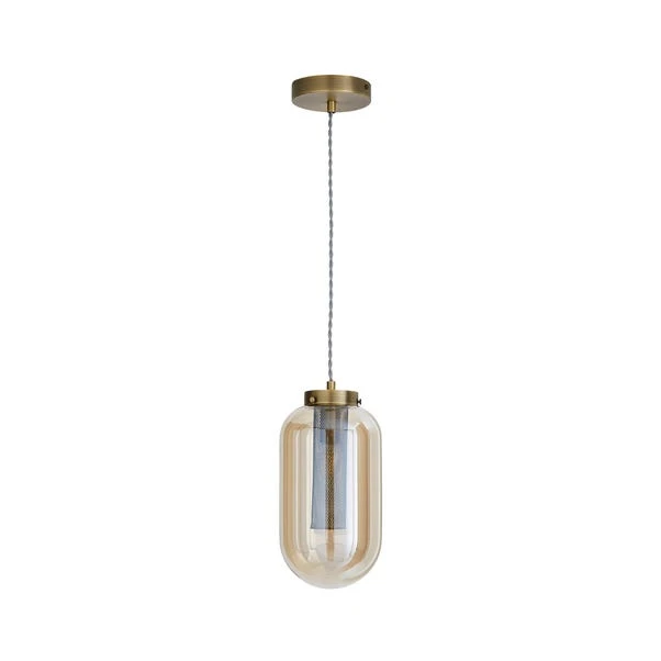 Safi Mesh Antique Brass Pendant Light - Image 5
