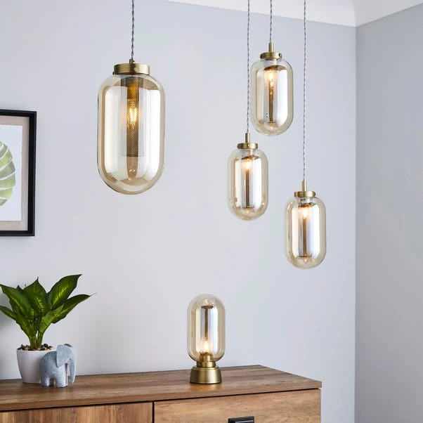 Safi Mesh Antique Brass Pendant Light - Image 7