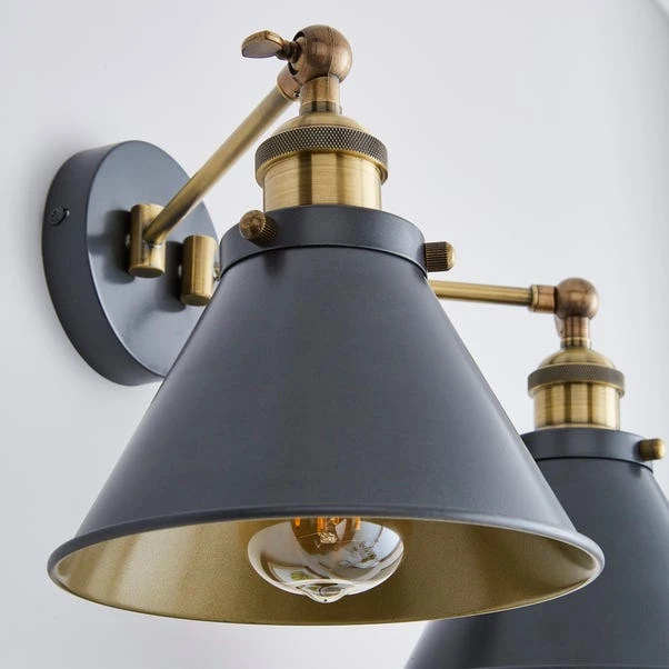 Logan Dual Wall Light Grey - Image 3