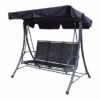 Sorrento 3 Seater Black Swing Seat