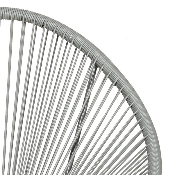 Monaco 2 Seater Grey Egg Chair Bistro Set - Image 5