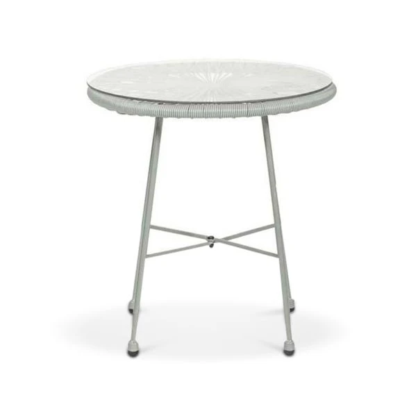 Monaco 2 Seater Grey Egg Chair Bistro Set - Image 6