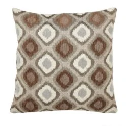 Chenille Diamond Ikat Natural Cushion Cover