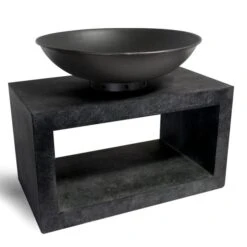 Ivyline Granite Firebowl And Rectanglular Base