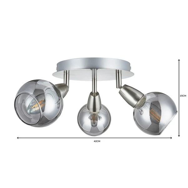 Tia 3 Light Semi Flush Spotlight - Image 13