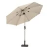 2.7m Aluminium Crank And Tilt Parasol With LED Strip Lights