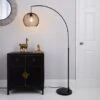 Harrison Arc Black Floor Lamp
