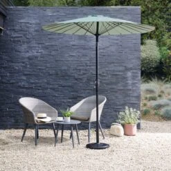 2m Shanghai Sage Green Crank Parasol
