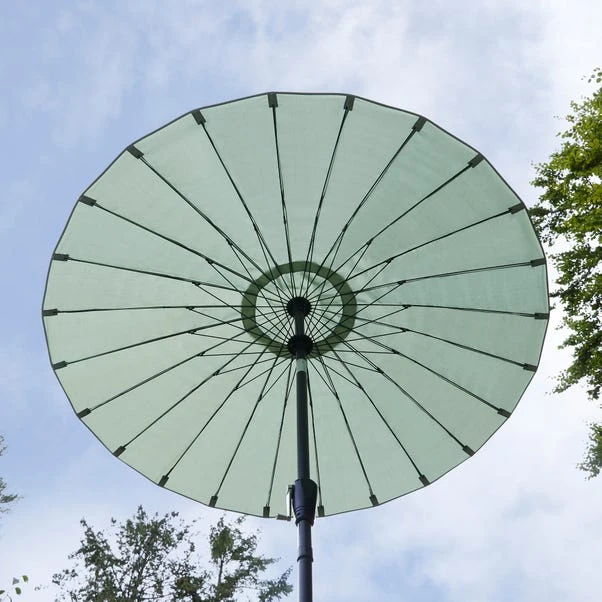 2m Shanghai Sage Green Crank Parasol - Image 2