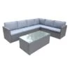 Berlin 6 Seater Grey Corner Lounging Set