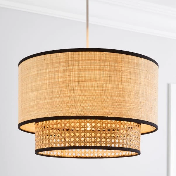 Malika Cane 2 Tier Easy Fit Pendant Shade