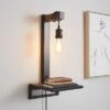 Fulton Plug In Wall Light With Shelf
