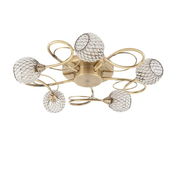 Vogue Malden 5 Light Semi Flush Ceiling Light - Image 7