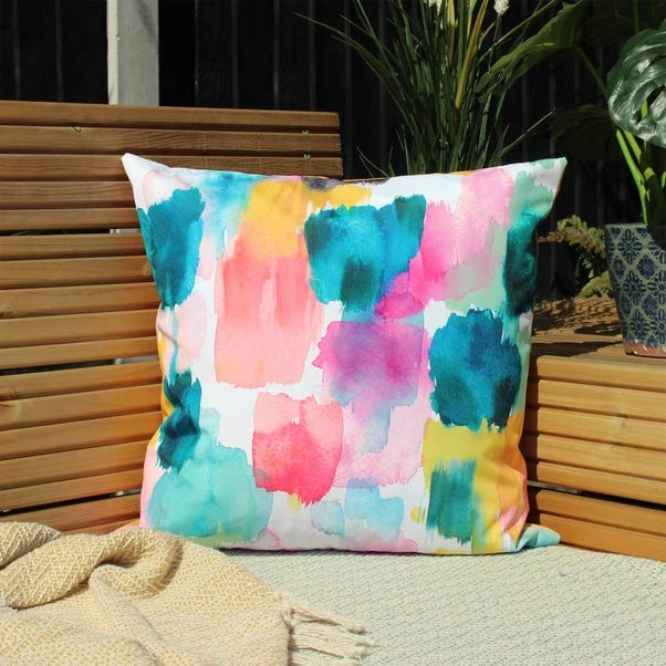 Watercolours Ochre Outdoor Cushion