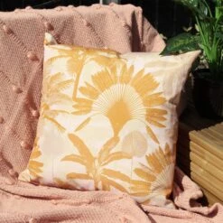 Palms Ochre Outdoor Cushion