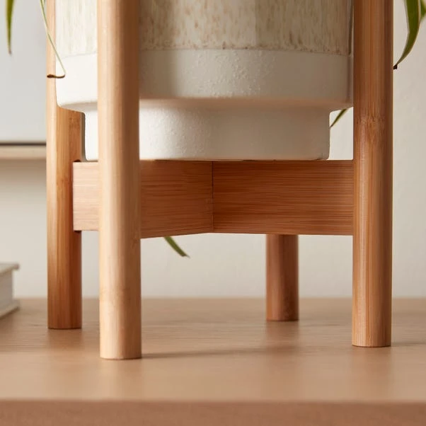 Foldable Bamboo Plant Pot Stand - Image 2