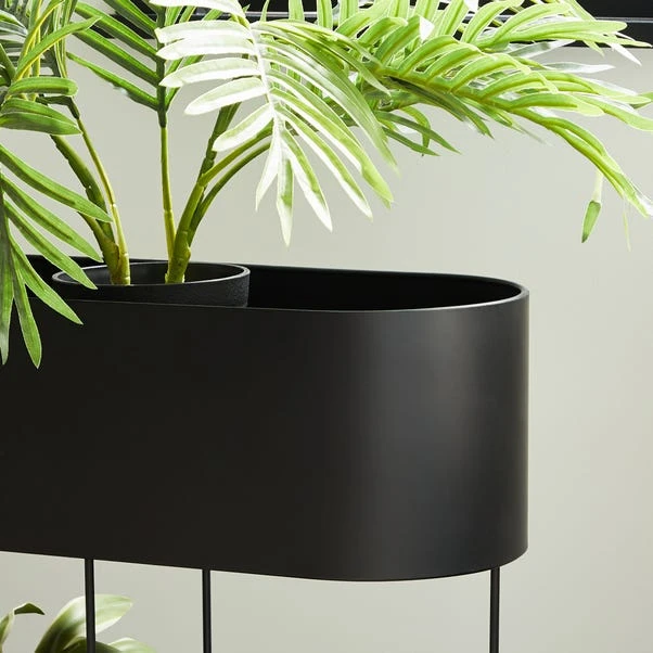 Oval Wide Metal Plant Stand - Image 2
