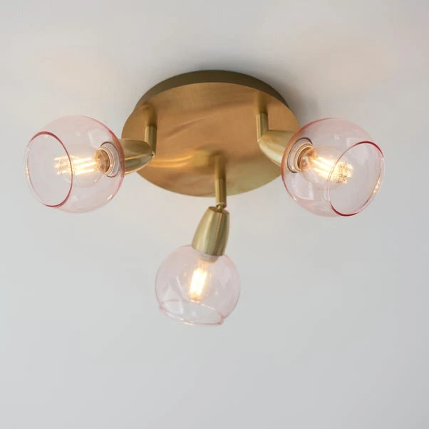 Tia 3 Light Semi Flush Spotlight