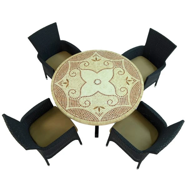 Provence Dining Table With 4 Stockholm Black Chairs Set - Image 2