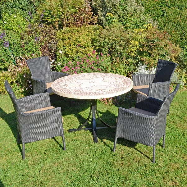 Provence Dining Table With 4 Stockholm Black Chairs Set - Image 4