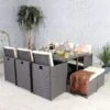 Cannes Grey 10 Seater Cube Set