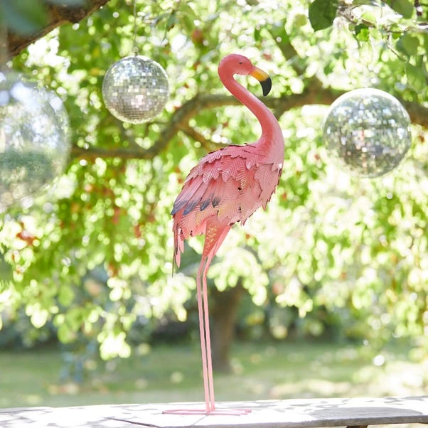 Flamingo Decor With Gold Tips