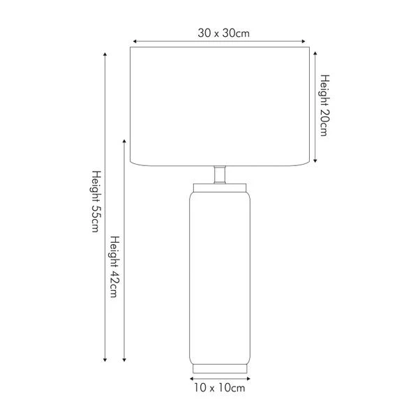Carrara Grey Tall Table Lamp - Image 5