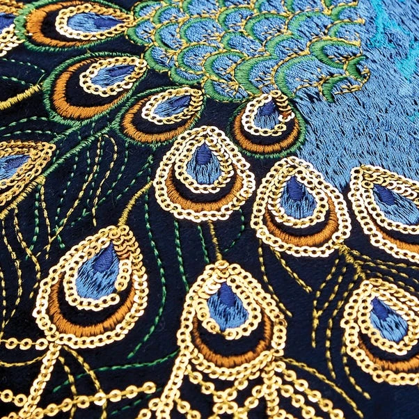 Peacock Teal Cushion Cover - Image 3