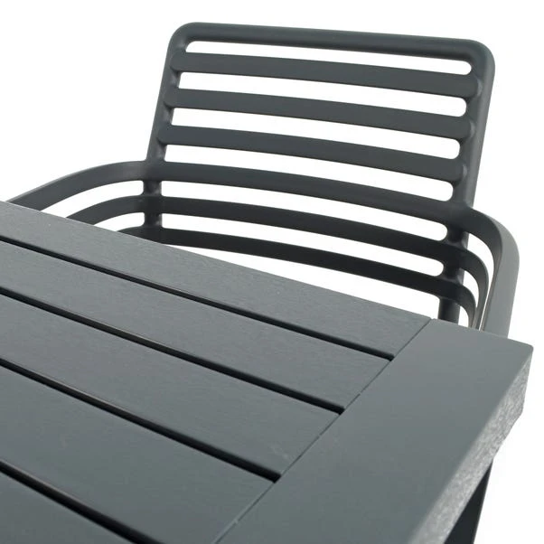 Cube Dining Table With 6 Doga Chair Set Anthracite - Image 6