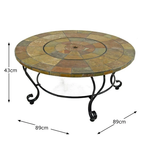Bayfield Coffee Table Firepit 89cm - Image 6