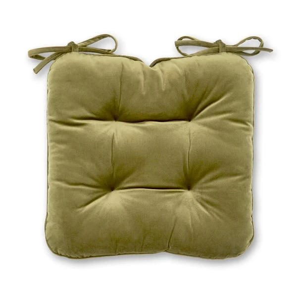 Velour Seat Pad Olive - Image 2