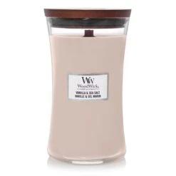 Woodwick Vanilla & Sea Salt Large Hourglass Crackle Candle