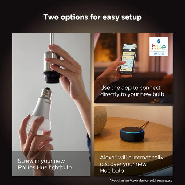 Set Of 2 Philips HUE Smart 8W BC GLS LED Tunable Bulbs - Image 5