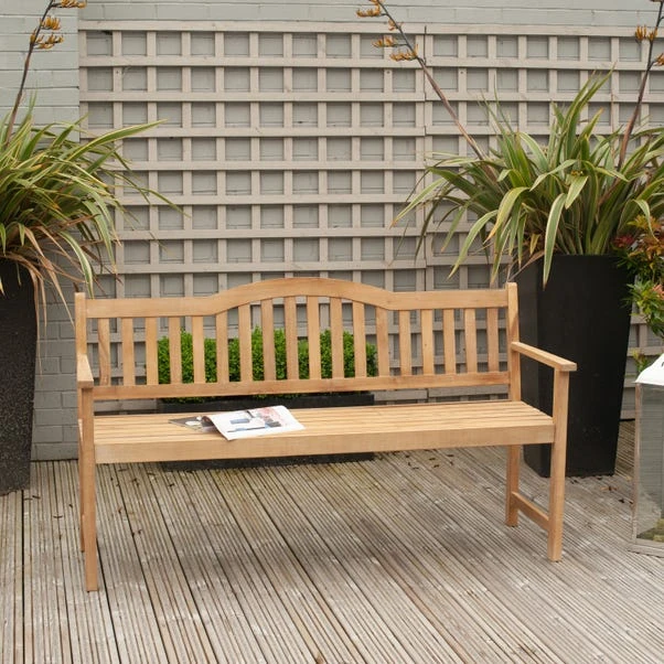 Richmond Acacia Wood Bench With Pop Up Table - Image 2