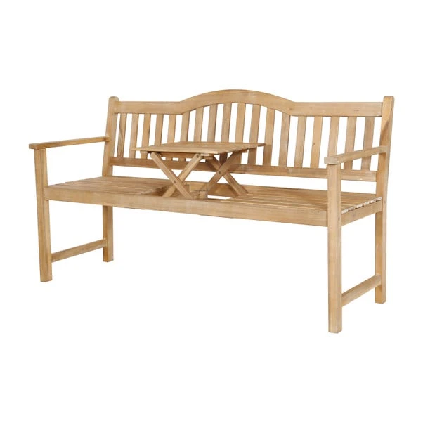 Richmond Acacia Wood Bench With Pop Up Table - Image 4