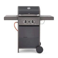 Tower Stealth 2000 Two Burner Gas BBQ, Black Steel
