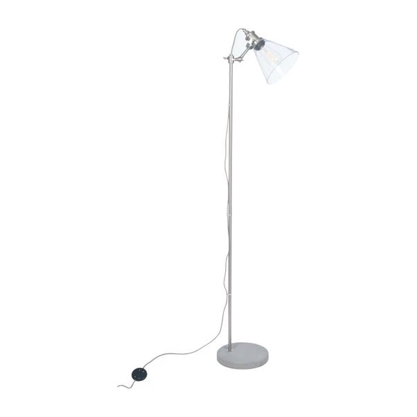 Chaplin Concrete & Brushed Chrome Floor Lamp - Image 2