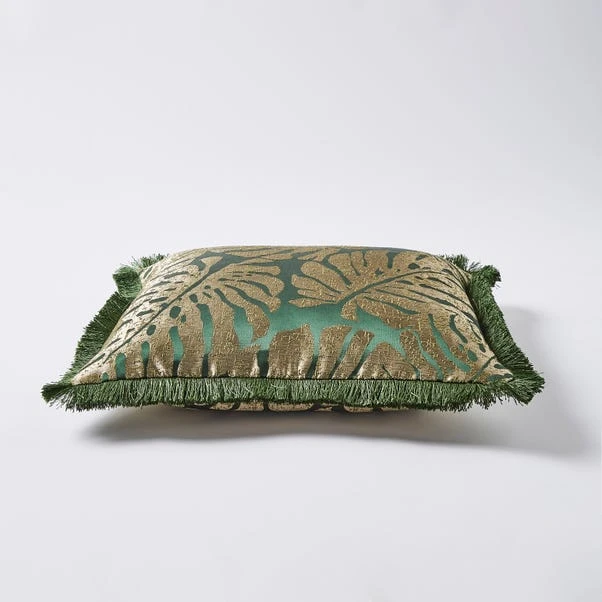 Luxe Jacquard Palm Cushion - Image 2
