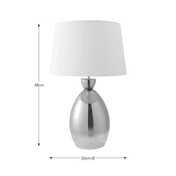 Sylvia Ribbed Glass Table Lamp - Image 12