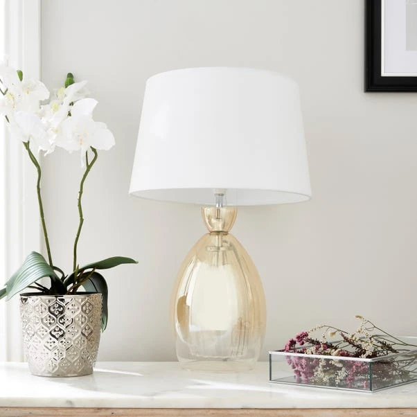 Sylvia Ribbed Glass Table Lamp