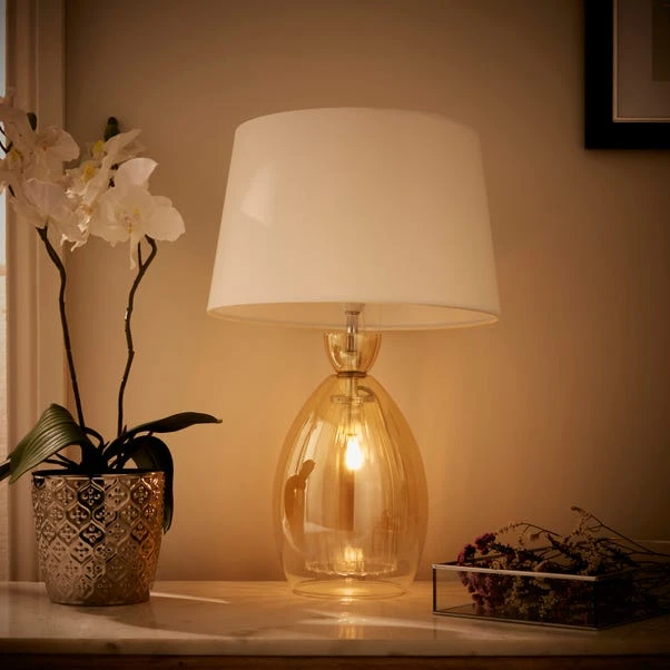Sylvia Ribbed Glass Table Lamp - Image 2