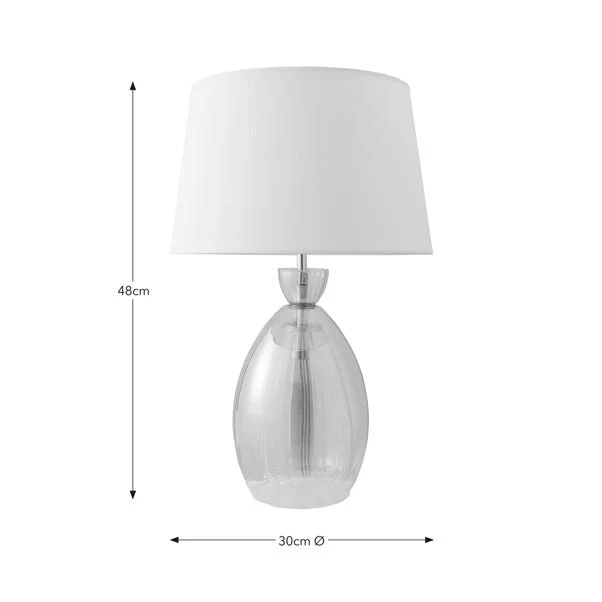 Sylvia Ribbed Glass Table Lamp - Image 6