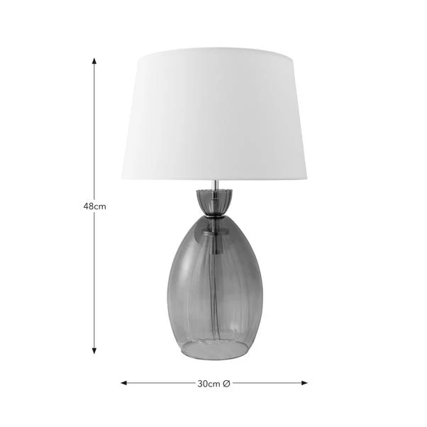 Sylvia Ribbed Glass Table Lamp - Image 18
