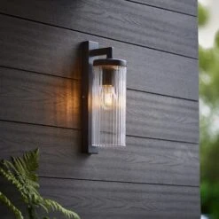 Noir Industrial Outdoor Wall Light