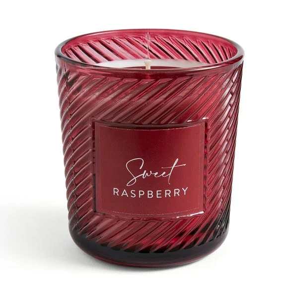 Sugared Raspberry Glass Candle - Image 3