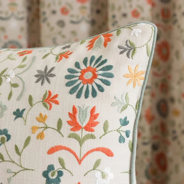 Folk Floral Square Cushion - Image 2